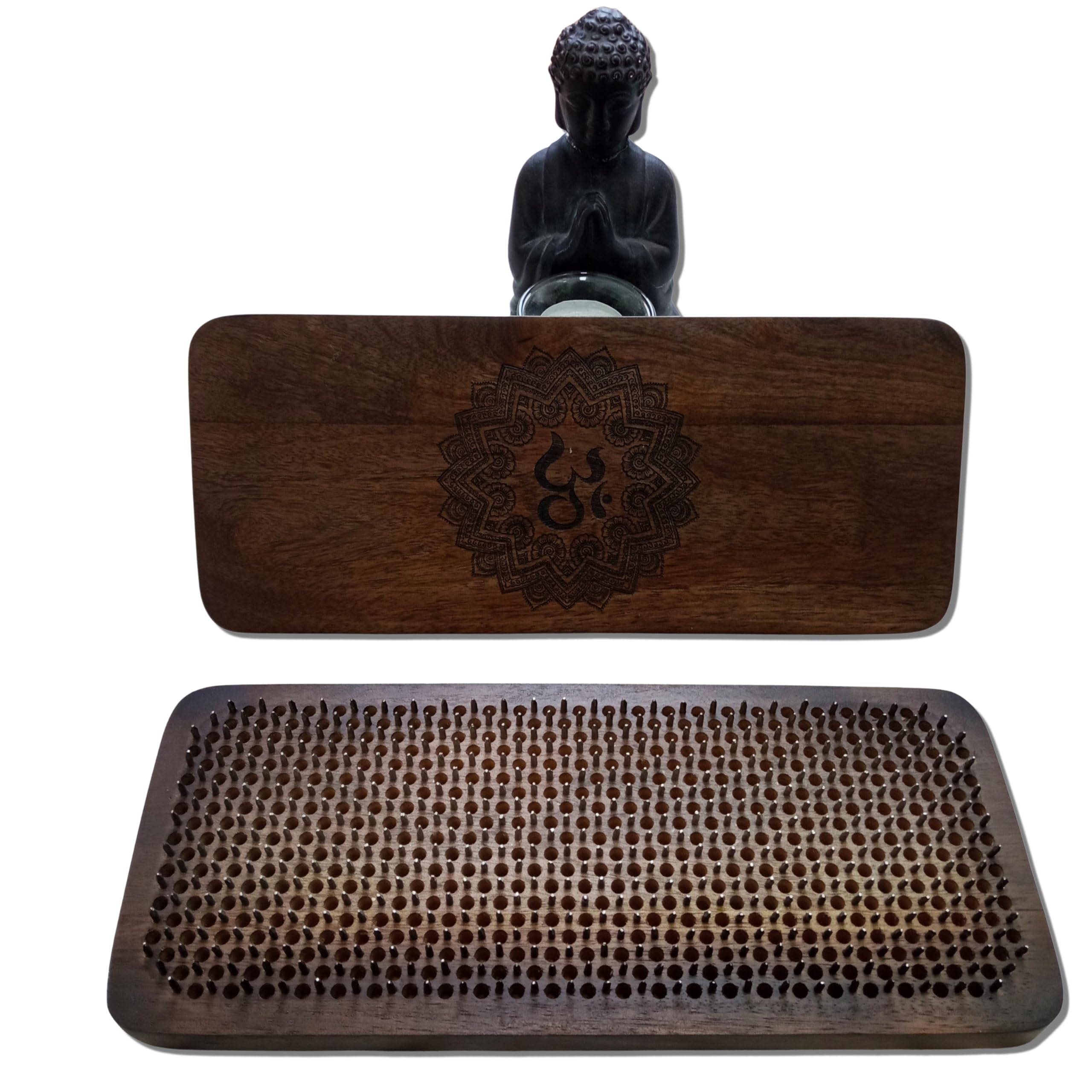 Sadhu Board Dark Mango Wood Nail Board 100% Handmade 3 Sizes 10mm